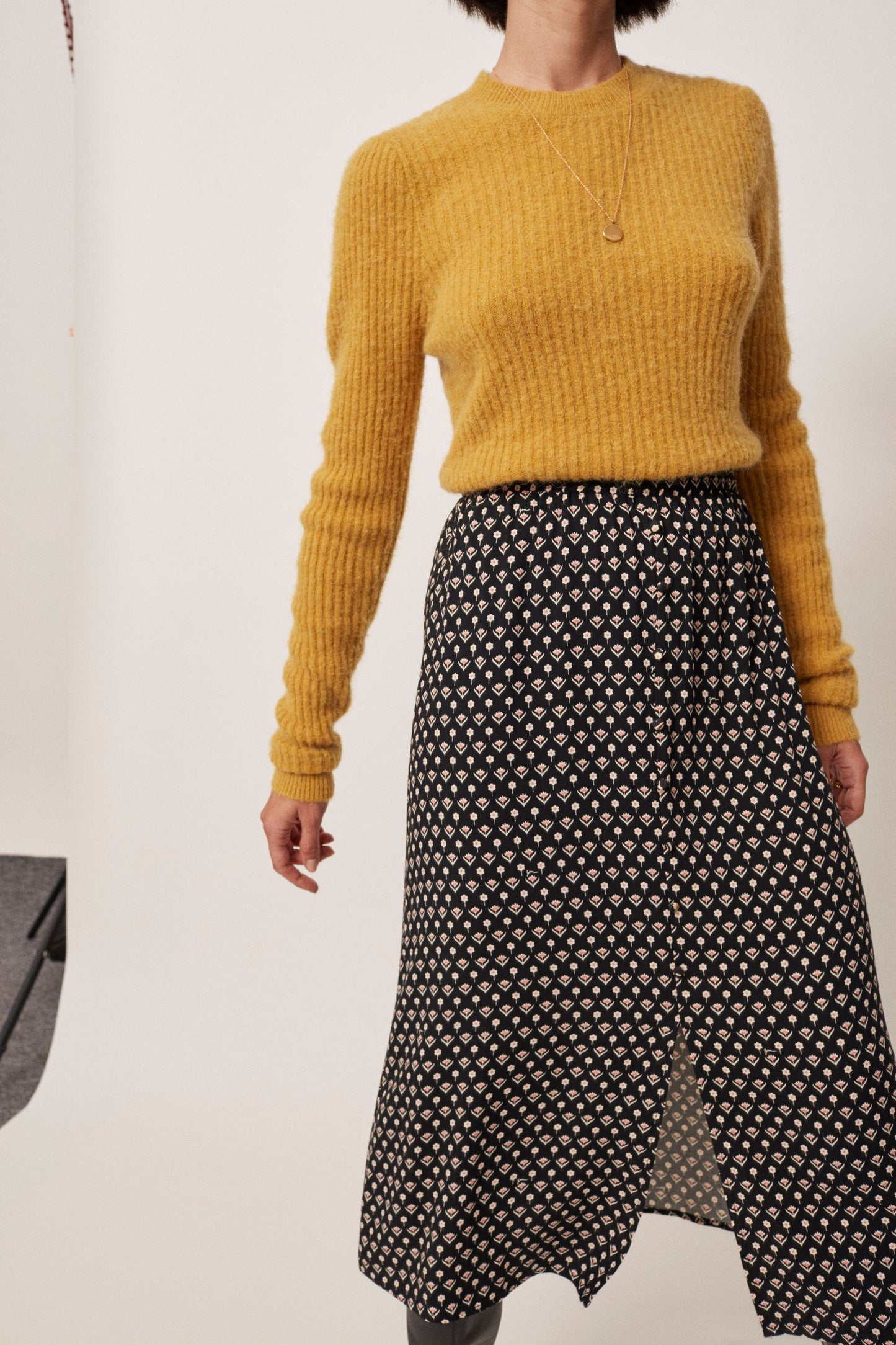 Gwendael Skirt in Black Pattern