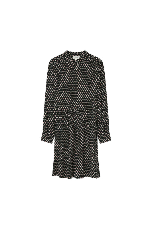 Gloria Pattern Dress in Black