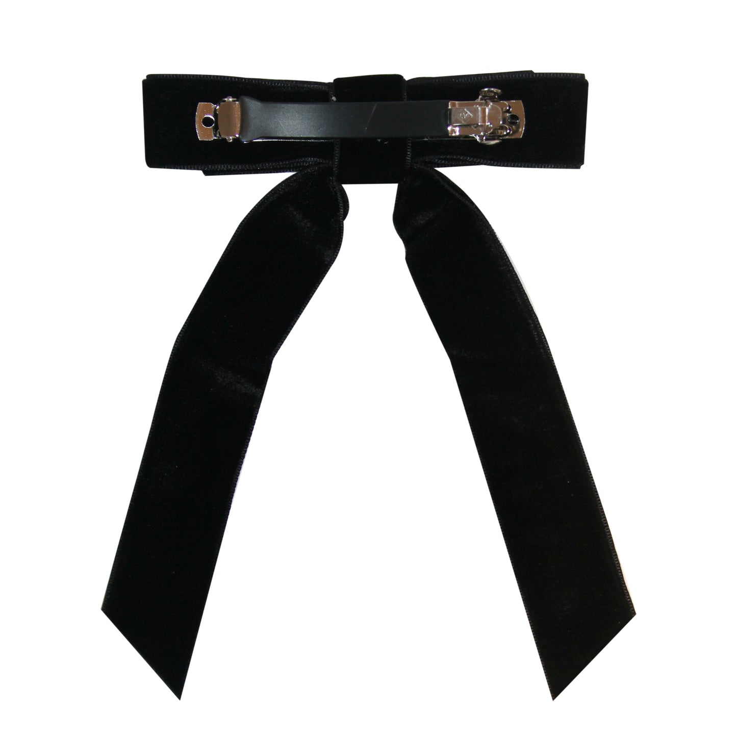 Jewelled Black Velvet Bow